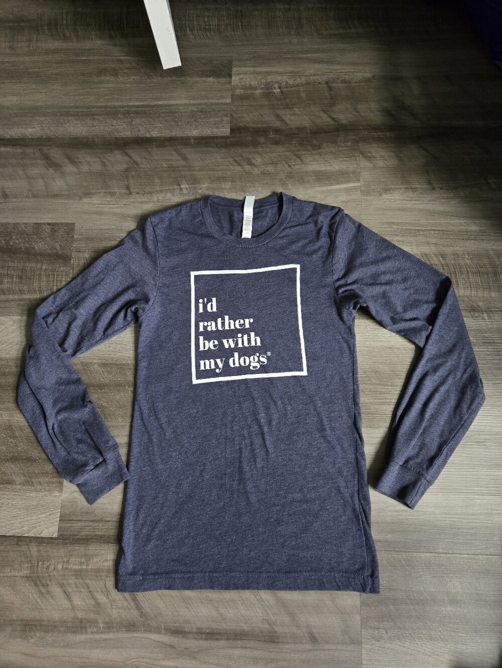 NWOT "I'd Rather be with my Dogs" - Heather Navy